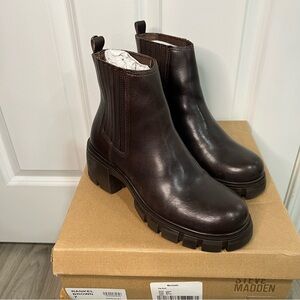 Steve Madden Dark Brown Ankle Booties